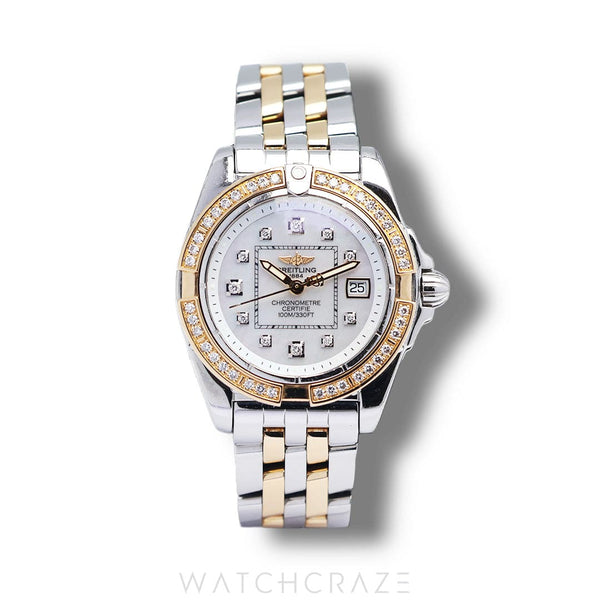 LADIES BREITLING COCKPIT TWO TONE GOLD AND STEEL 32MM D7135653