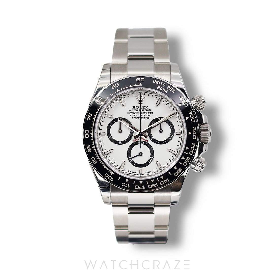 2023 ROLEX DAYTONA WHITE DIAL “PANDA” 126500LN STAINLESS STEEL