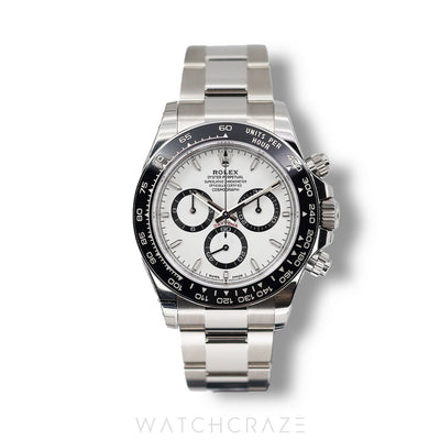 2023 ROLEX DAYTONA WHITE DIAL “PANDA” 126500LN STAINLESS STEEL
