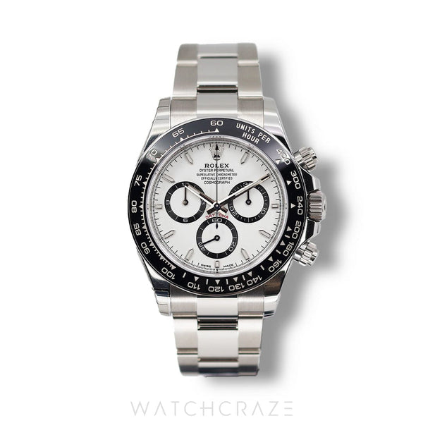 2023 ROLEX DAYTONA WHITE DIAL “PANDA” 126500LN STAINLESS STEEL