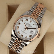 2024 ROLEX DATEJUST TWO TONE ROSE GOLD AND STEEL WHITE DIAL 36MM 126231