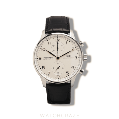 2016 IWC PORTUGIESER CHRONOGRAPH SILVER DIAL 40MM IW371445