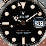 2022 ROLEX GMT MASTER II TWO TONE ROSE GOLD AND STEEL ROOTBEER 40MM 126711CHNR 'STICKERS APPLIED'