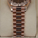 2024 LADIES ROLEX DATEJUST CHOCOLATE DIAMOND-SET DIAL EVEROSE GOLD 31MM 278275