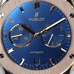 2016 HUBLOT CHRONOGRAPH CLASSIC FUSION KING GOLD BLUE DIAL 45MM 521.OX.7180.LR