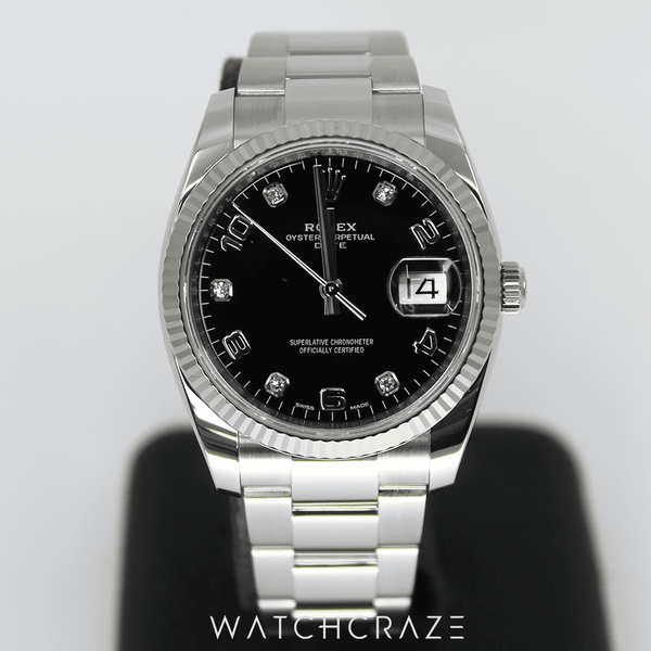 2018 ROLEX DATEJUST DIAMOND MARKERS 34MM 115234
