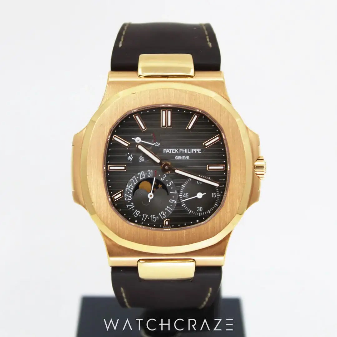 2022 PATEK PHILIPPE NAUTILUS MOON PHASE GOLD 40MM 5712R-001