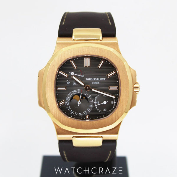 2022 PATEK PHILIPPE NAUTILUS MOON PHASE GOLD 40MM 5712R-001