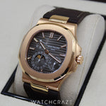 2022 PATEK PHILIPPE NAUTILUS MOON PHASE GOLD 40MM 5712R-001