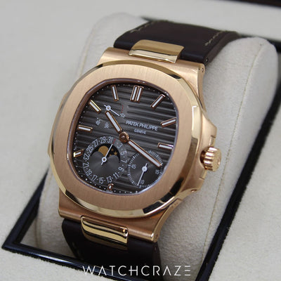 2022 PATEK PHILIPPE NAUTILUS MOON PHASE GOLD 40MM 5712R-001