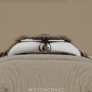 2017 ROLEX LADIES DATEJUST TWO TONE ROSE GOLD AND STEEL GREEN DIAL DIAMOND MARKERS 28MM 27