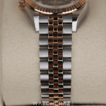 2017 ROLEX LADIES DATEJUST TWO TONE ROSE GOLD AND STEEL GREEN DIAL DIAMOND MARKERS 28MM 27