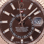 2022 ROLEX SKY-DWELLER ROSE GOLD CHOCOLATE DIAL 42MM 326935 - STICKERS