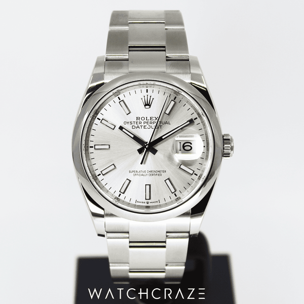 2023 ROLEX DATEJUST SILVER 36MM 126200