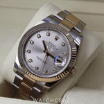 CIRCA 2020 ROLEX DATEJUST DIAMOND MARKERS FLUTED TWO TONE 41MM 126331