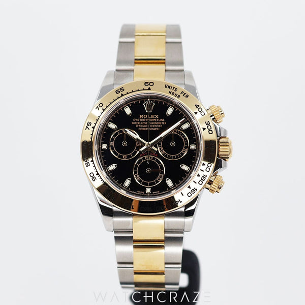 2022 ROLEX DAYTONA COSMOGRAPH TWO-TONE BLACK DIAL 40MM 116503