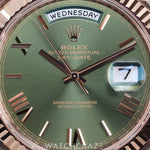 2023 ROLEX DAY-DATE ROSE GOLD OLIVE GREEN DIAL 40MM 228235