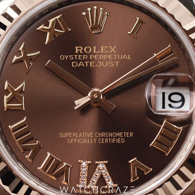2024 ROLEX DATEJUST TWO-TONE CHOCOLATE DIAL 31MM 278271