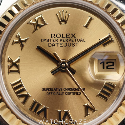 2015 ROLEX LADY-DATEJUST TWO-TONE CHAMPAGNE DIAL 26MM 179173