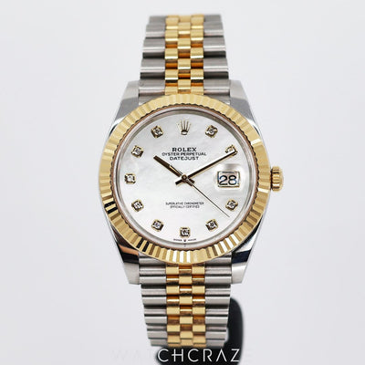 2022 ROLEX DATEJUST TWO-TONE MOTHER OF PEARL DIAL 41MM 126333