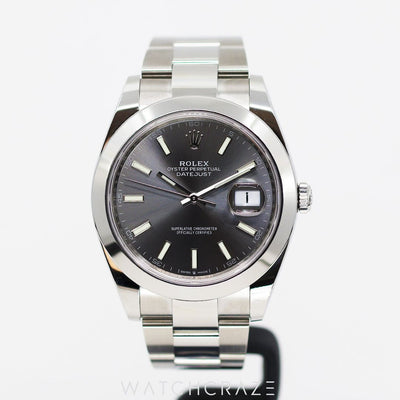 2023 ROLEX DATEJUST RHODIUM 41MM 126300