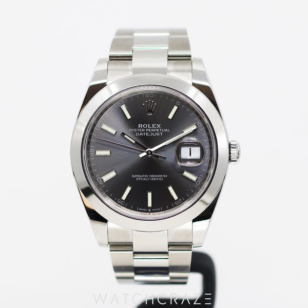 2023 ROLEX DATEJUST RHODIUM 41MM 126300