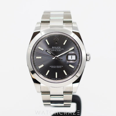 2023 ROLEX DATEJUST RHODIUM 41MM 126300