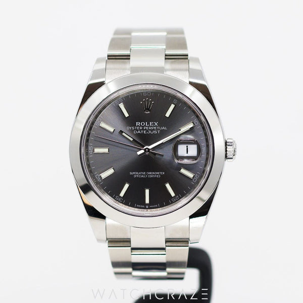 2023 ROLEX DATEJUST RHODIUM 41MM 126300