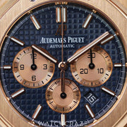 2017 AUDEMARS PIGUET ROYAL OAK CHRONOGRAPH BLUE DIAL 41MM 26331OR