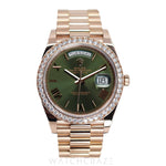 2021 ROLEX DAY-DATE OLIVE DIAL ROSE GOLD 40MM 228345RBR