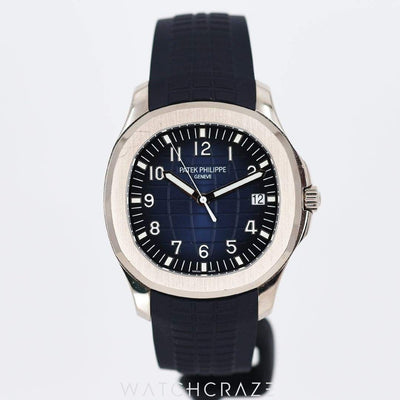2025 PATEK PHILIPPE AQUANAUT BLUE SQUARE DIAL WHITE GOLD 42.2MM 5168G-001