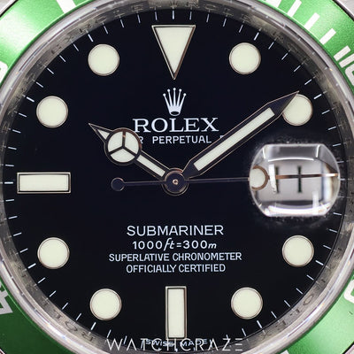 2008 ROLEX SUBMARINER "KERMIT" 40MM 16610LV
