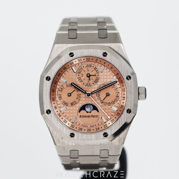 2021 AUDEMARS PIGUET ROYAL OAK PERPETUAL CALENDAR SALMON 41MM 26615TI.OO.1220TI.01
