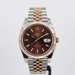 2024 ROLEX DATEJUST CHOCOLATE DIAL TWO TONE 41MM 126331