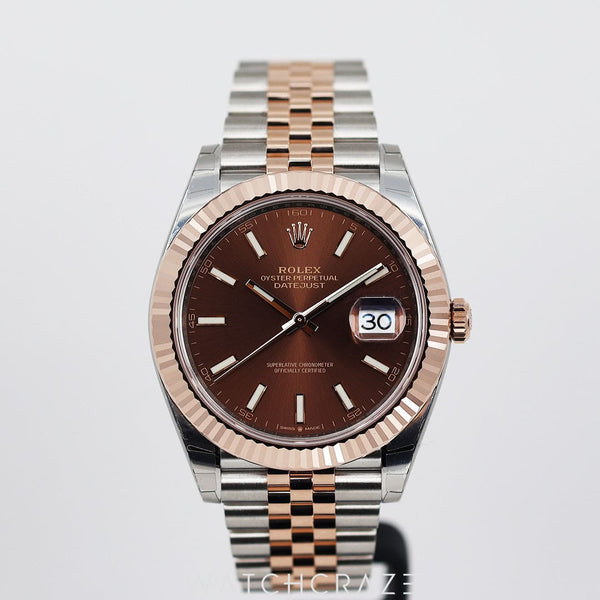 2024 ROLEX DATEJUST CHOCOLATE DIAL TWO TONE 41MM 126331