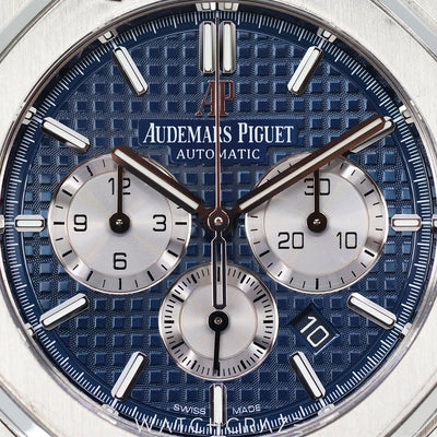 2019 AUDEMARS PIGUET ROYAL OAK CHRONOGRAPH STEEL BLUE DIAL 41MM 26331ST.OO.1220ST.01