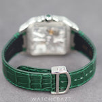 2023 CARTIER SANTOS DE CARTIER SKELETON GREEN WHSA0028