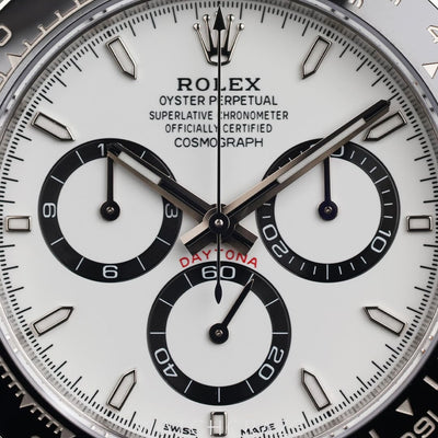 2023 ROLEX DAYTONA WHITE DIAL “PANDA” 126500LN STAINLESS STEEL