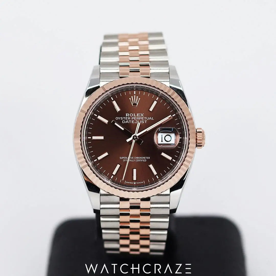 2024 ROLEX DATEJUST TWO TONE ROSE GOLD AND STEEL 36MM 126231