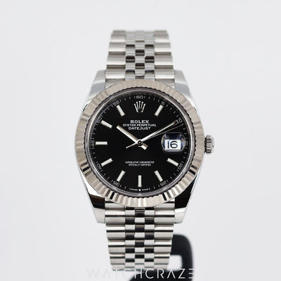 2022 ROLEX DATEJUST BLACK DIAL 41MM 126334