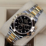 2022 ROLEX DAYTONA COSMOGRAPH TWO-TONE BLACK DIAL 40MM 116503