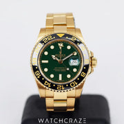2009 ROLEX GMT MASTER II GREEN DIAL 40MM 116718LN