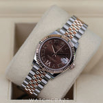 2024 ROLEX DATEJUST TWO-TONE CHOCOLATE DIAL 31MM 278271