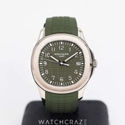 2020 PATEK PHILIPPE AQUANAUT GREEN DIAL WHITE GOLD 42.2MM 5168G-010