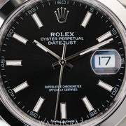 2024 ROLEX DATEJUST BLACK DIAL SMOOTH DIAL 41MM 126300