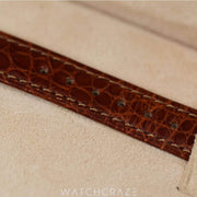 2003 LADIES ROLEX CELLINI DILVER DIAL BROWN LEATHER BAND 26MM 01/08/6110