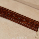 2003 LADIES ROLEX CELLINI DILVER DIAL BROWN LEATHER BAND 26MM 01/08/6110