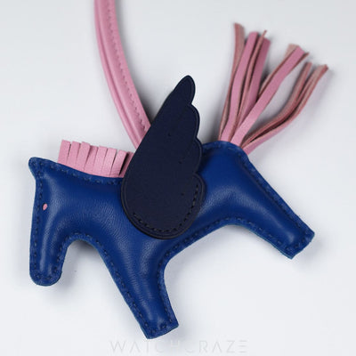 HERMÈS RODEO PEGASUS PM MILO BLUE DE FRANCE / BLUE SAPHIR LAMBSKIN