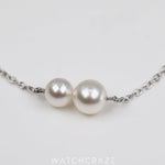 2024 MIKIMOTO STATION COLLECTION STATION DOUBLE AKOYA CULTURED PEARL 18K WHITE GOLD BRACELET MDQ10055AXXW