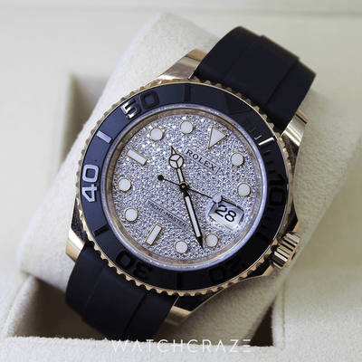 2022 ROLEX YACHT-MASTER ROSE GOLD DIAMOND DIAL 40MM 126655